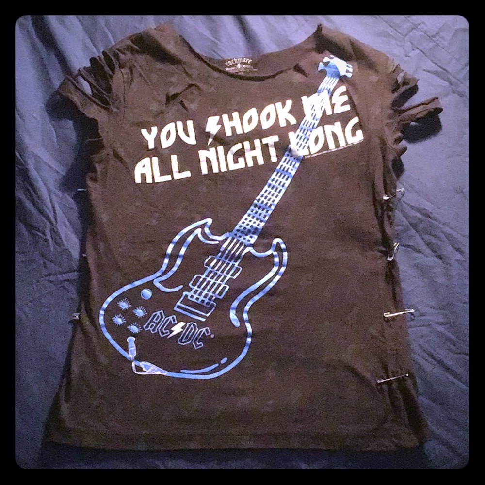 Shredded Fitted AC/DC Shirt